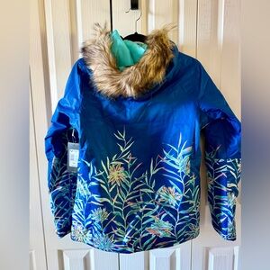 ROXY Girls Ski Jacket with Faux Fur Hood. Size 16/XXL